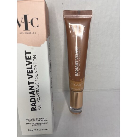 VIC L.A. Radiant Velvet Full Coverage Foundation C42 Light/Medium Tan Collagen - Picture 7 of 10